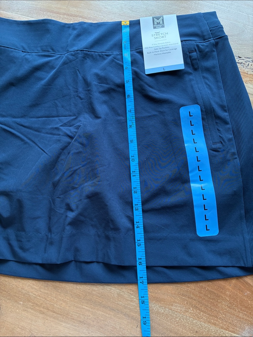 Members Mark Skort Set in Navy, Khaki, Black size large - Picture 4 of 4